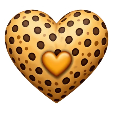 Cheetah print heart sticker