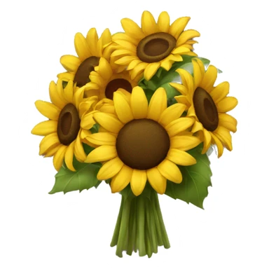 sunflower bouquet sticker
