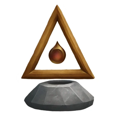 create an emoji that refers to the philosopher's stone, the symbol of alchemy.  The symbol consists of a larger circle that circumscribes a triangle which contains a square inside it. sticker