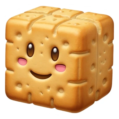 Square shaped biscuit sticker