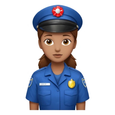 brown hair girl emergency worker sticker