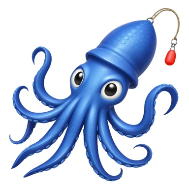 squid fake bait fishing sticker