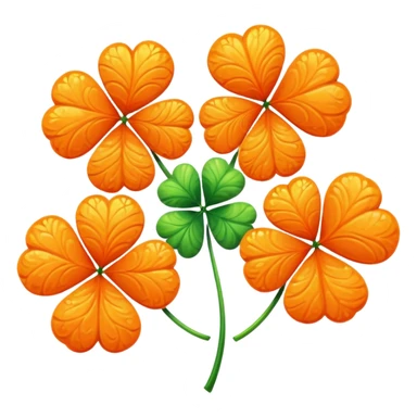 Five leafed Orange clover sticker