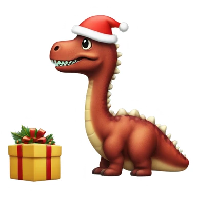 Dino mit Weihnachtsmann auf dem rücken sticker
