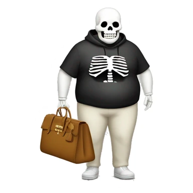 Fat skeleton with birkin bag sticker