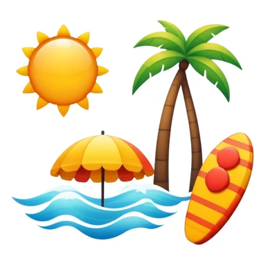 create sophisticated icon for summer news sticker