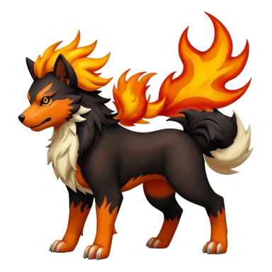 Houndoom-Arcanine-Pokémon-Fakémon-hybrid-creature sticker