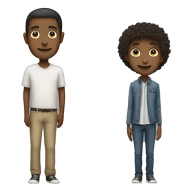 tall person and small person sticker