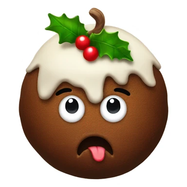 christmas pudding sticker