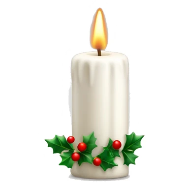 Christmas white  candle sticker