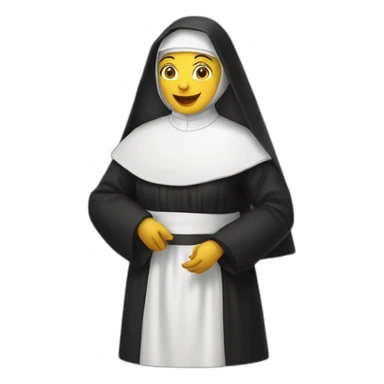 a nun partying sticker