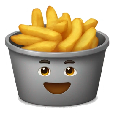 Batata frita em bandeja  sticker