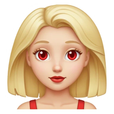 Blond girl with heart eyes sticker