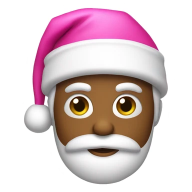 Pink Santa hat sticker