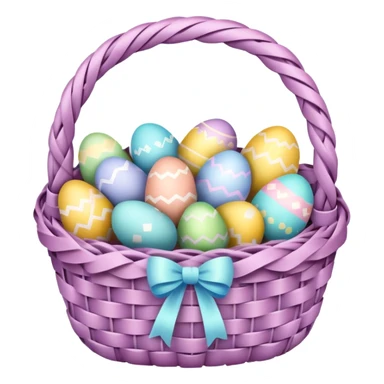 Pastel Easter basket with gifts inside sticker