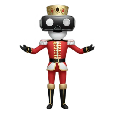 nutcracker in vr headset full body sticker