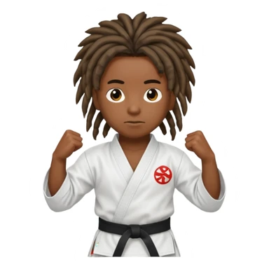 karate kids, dark skin, dreadlocks sticker