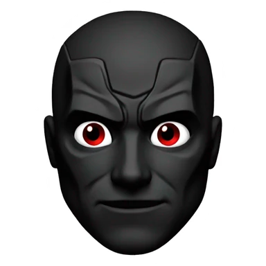 make Deadpool all black with only red eyes sticker