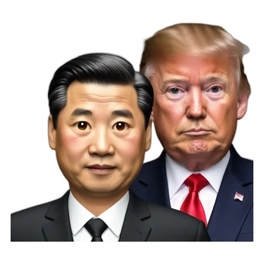 President Xi and Trump sticker