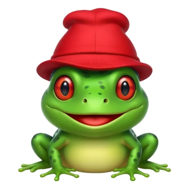 sassy frog with hat sticker