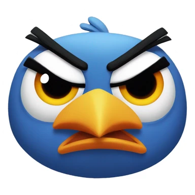 Mean looking angry bird sticker