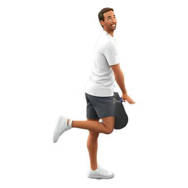 standing boy in white shirt sticker