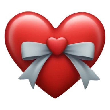 heart with a bow emoji but red sticker