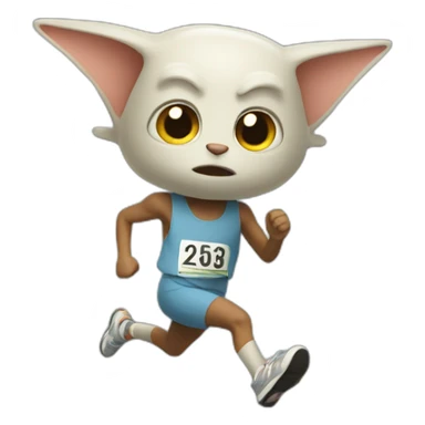 grogu running a marathon sticker