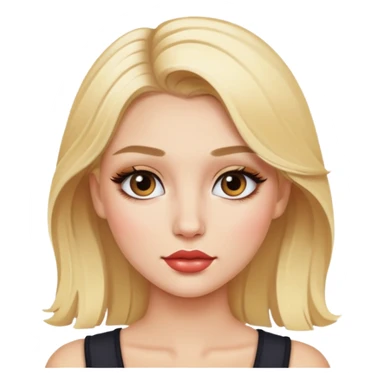 Blonde girl with make up sticker