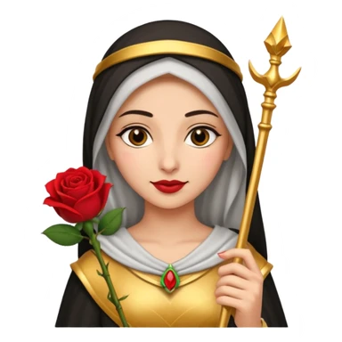woman, arab, rose, scepter sticker