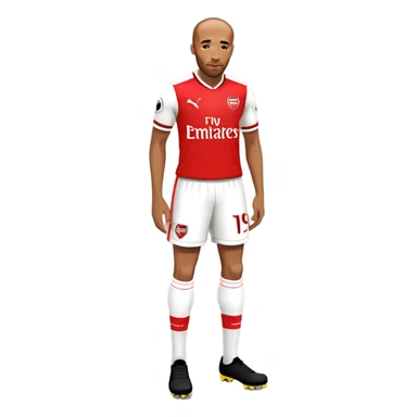 Add an Arsenal jersey to Thierry Henry in a football theme, keeping the emoji style. sticker