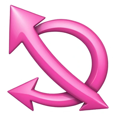 Pink curved arrow sticker