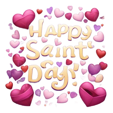 Happy Saint valentine day purple  sticker