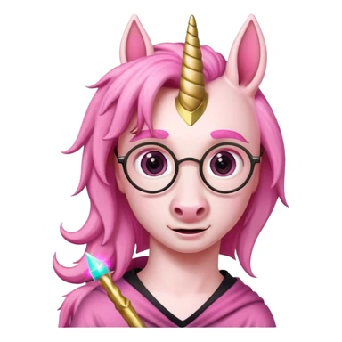 Harry Potter with a pink unicorn sticker