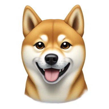Shiba inh dog in snow sticker