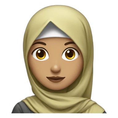 gamer girl with hijab sticker