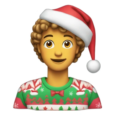 80s christmas sticker