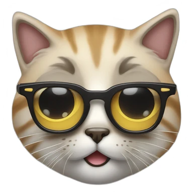Un chat avec des lunettes de soleil sticker