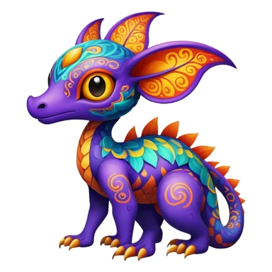 Randomly-colored vibrant colorful Fakémon-creature sticker