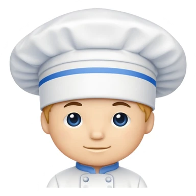 chef's hat with a blue line sticker