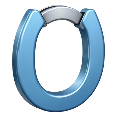 blue horseshoe magnet sticker