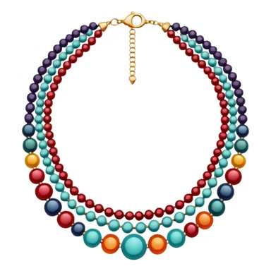 multicolored necklace sticker