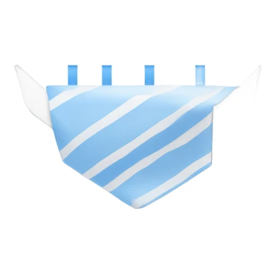 A white envelope tilted slightly forward with a folded top flap, featuring a diagonal blue stripe from top-left to bottom-right. Minimalistic, 3D look, clean design, symbolizing digital communication. sticker