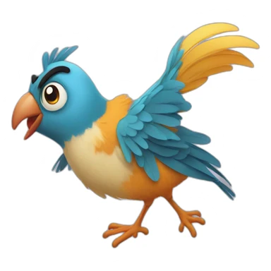 goofy bird sticker