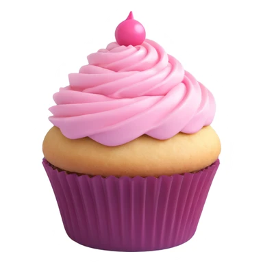 A cupcake with pink icing sticker