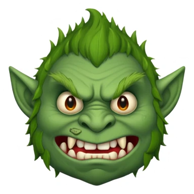 Trolls face sticker