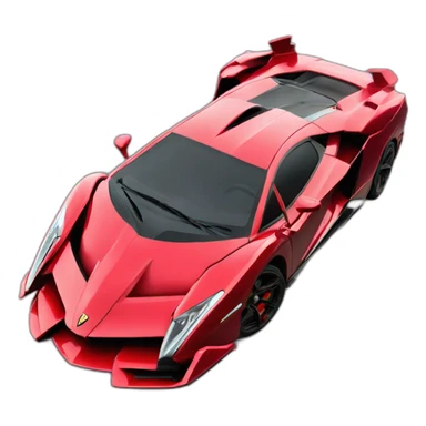 Lanborghini rouge veneno sticker