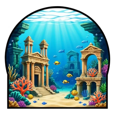 The Lost Island of Atlantis sticker