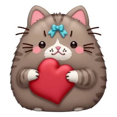 sad pusheen red sticker