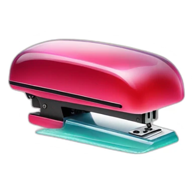 stapler floating inside jelly sticker
